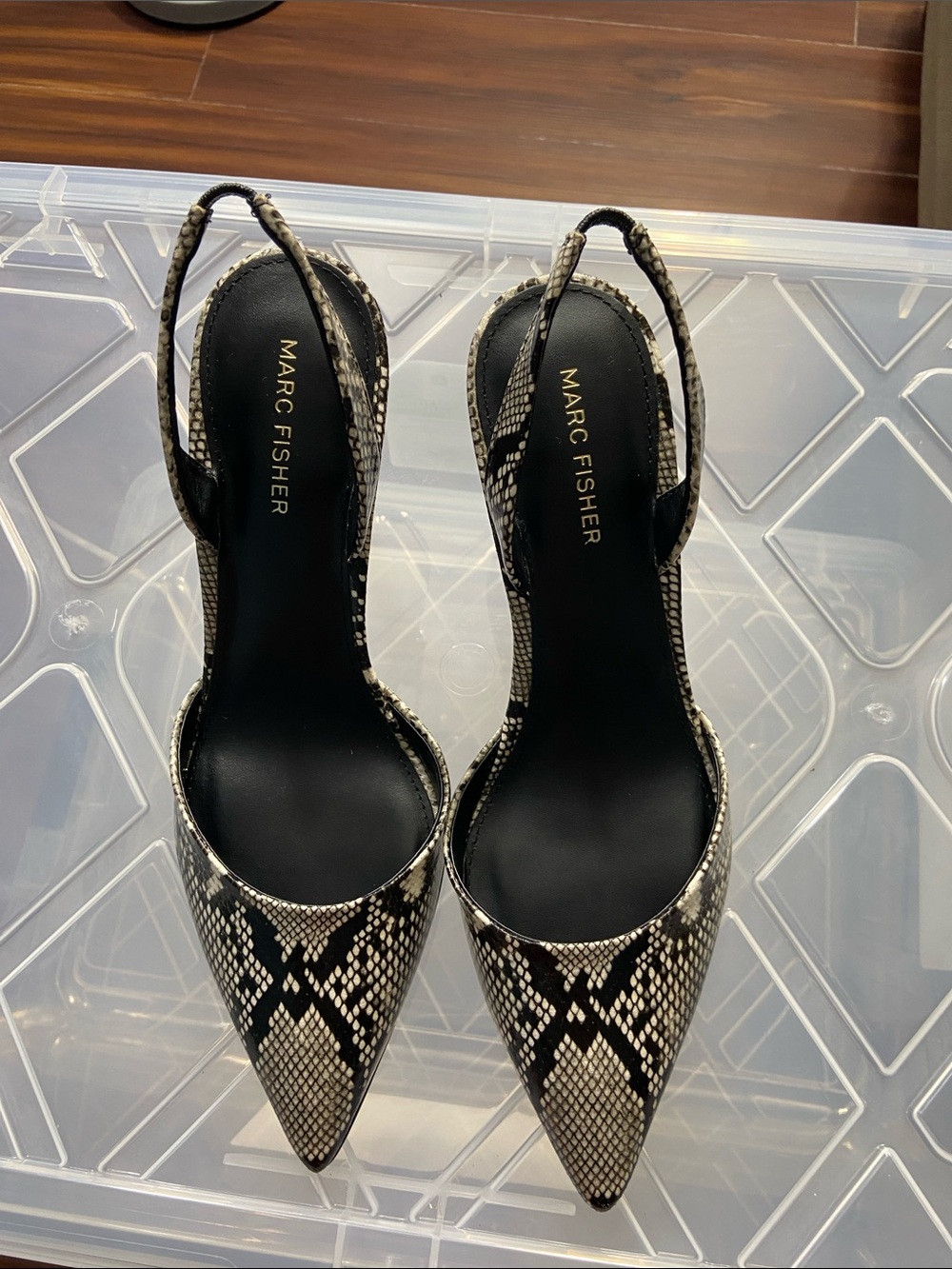 Marc Fisher Hadya Snake Print Slingback Pumps – Size 8.5 - Picture 2 of 13